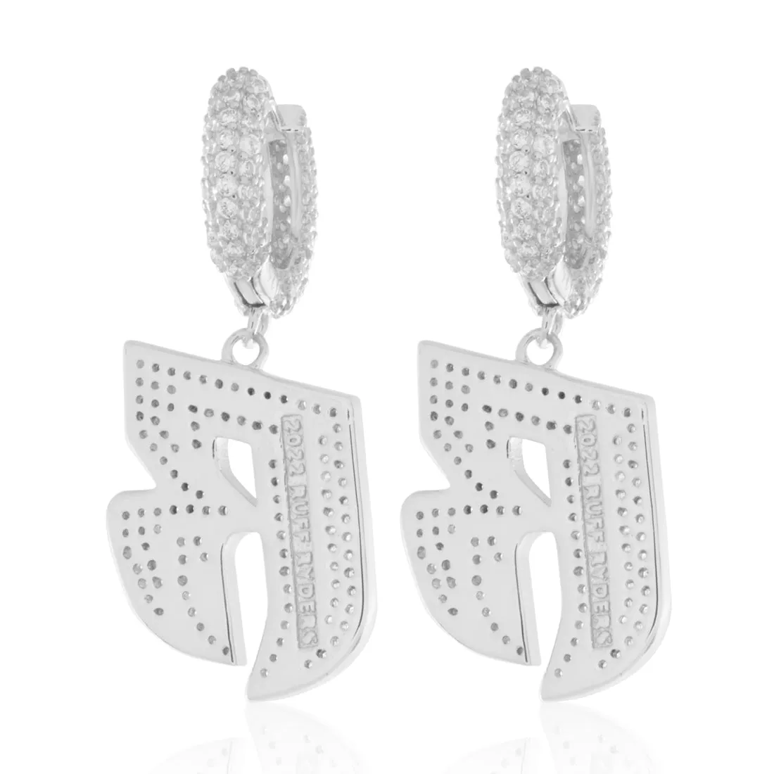 Ruff Ryders x King Ice - Hanging Logo Earrings