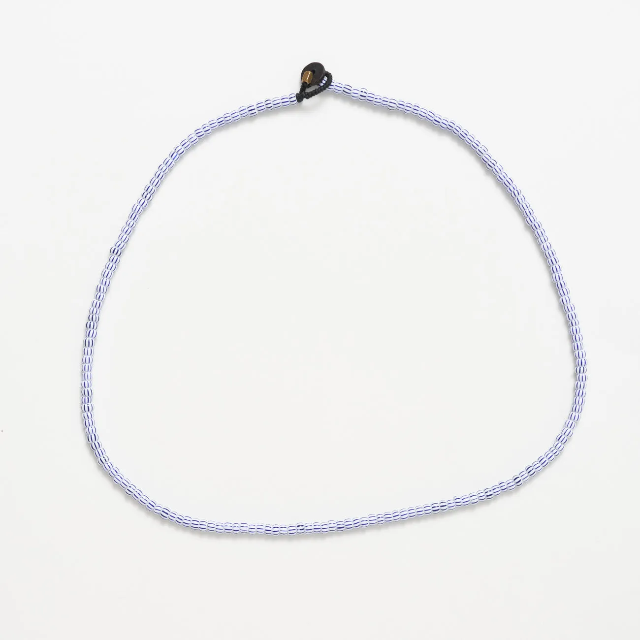 Single Strand Solid Necklace - White Blue