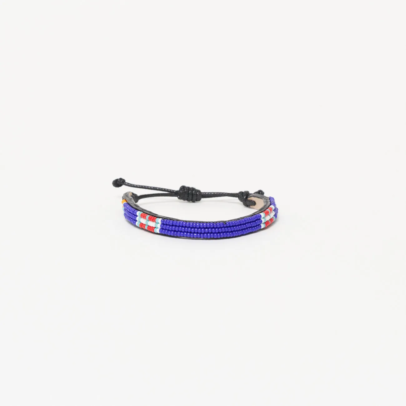 Skinny Stripe Bracelet - Royal/Red/White