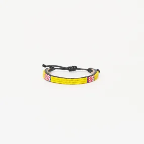 Skinny Stripe Bracelet - Yellow/Red/White