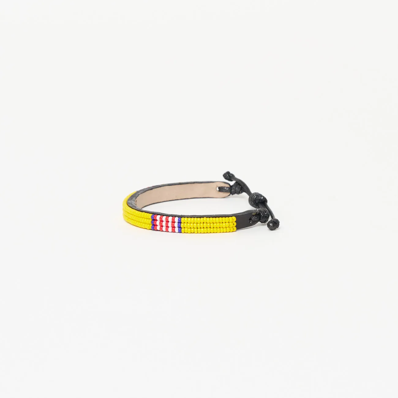 Skinny Stripe Bracelet - Yellow/Red/White