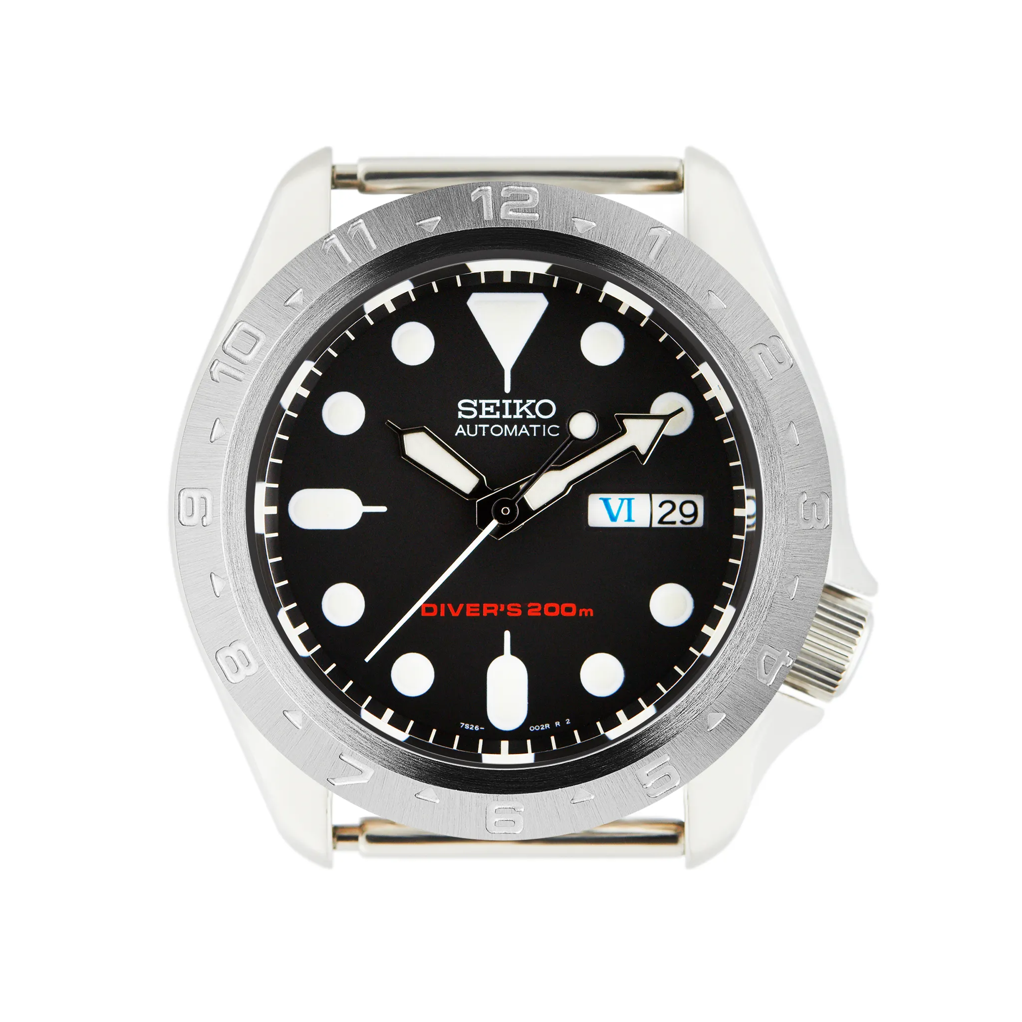 SKX007/SRPD Dual Time Bezel: Ice Finish