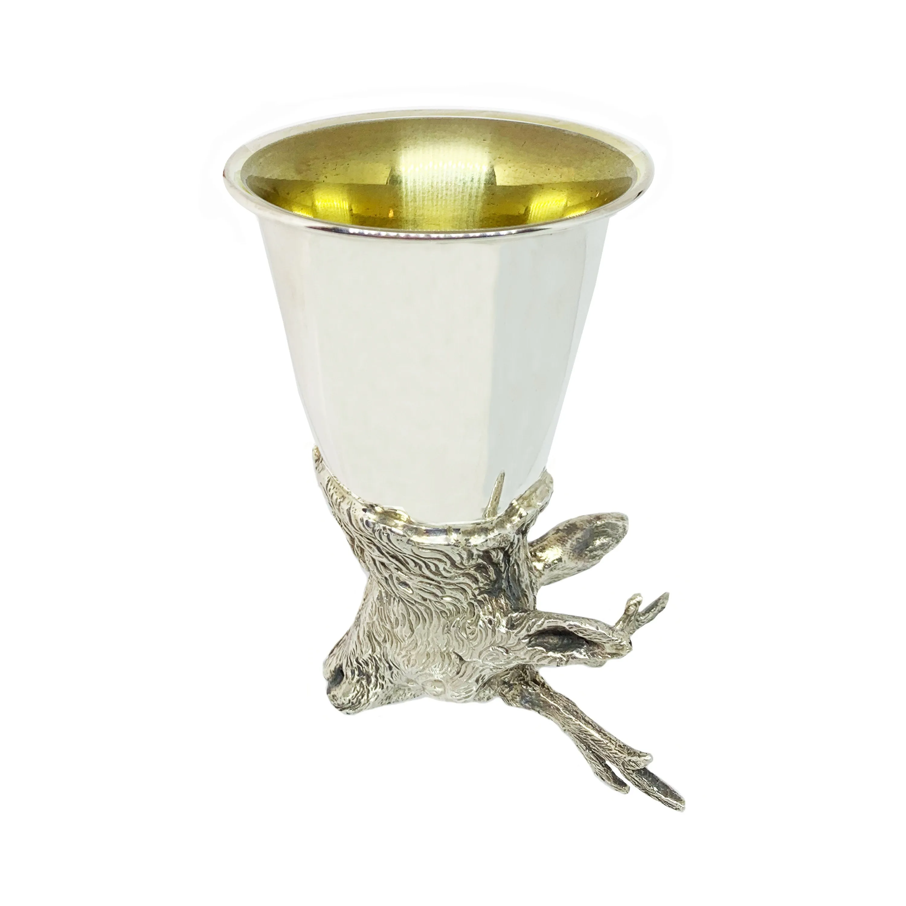 Stirrup cup in sterling silver: Roe