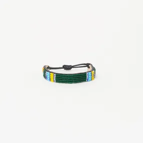 Stripe Bracelet - Green/Yellow/Turquoise