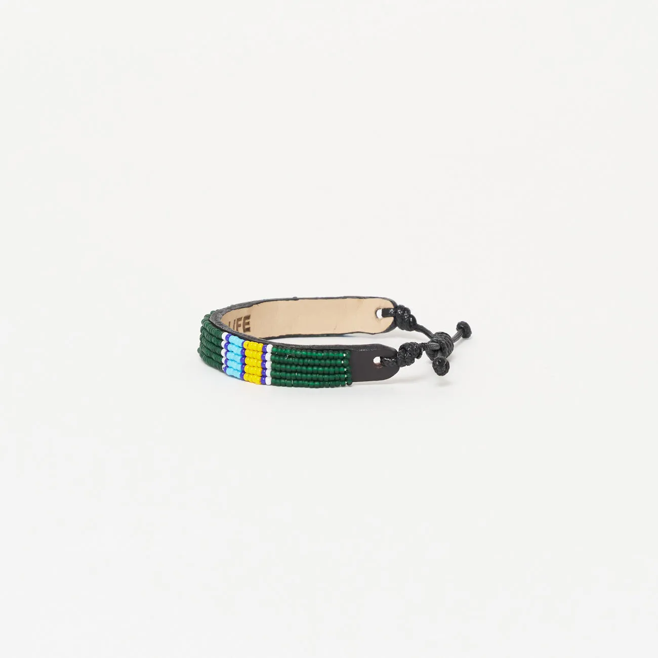 Stripe Bracelet - Green/Yellow/Turquoise