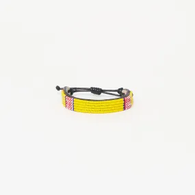 Stripe Bracelet - Yellow/Red/White