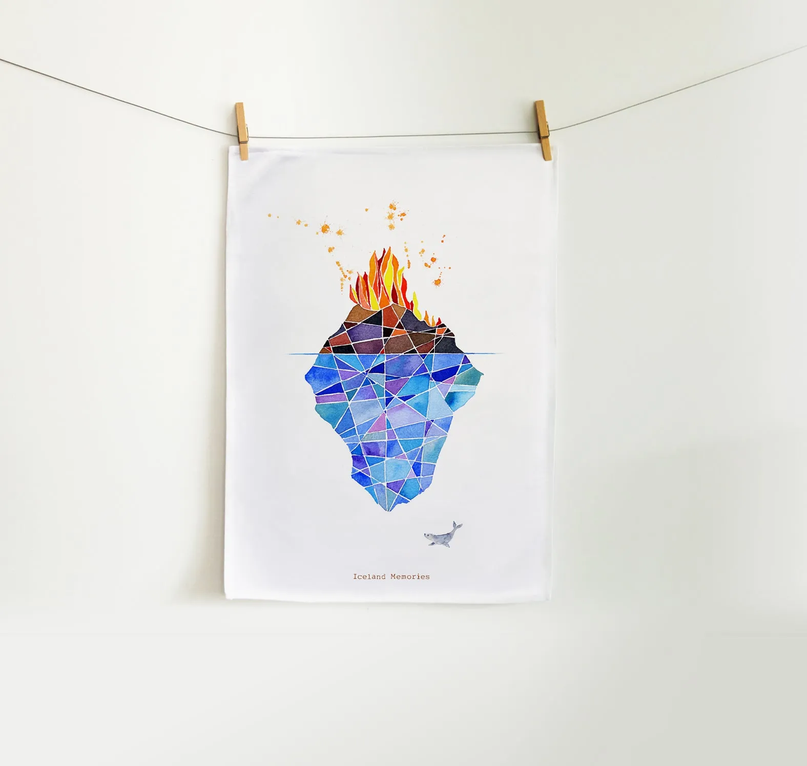 Tea towel - Fire and ice