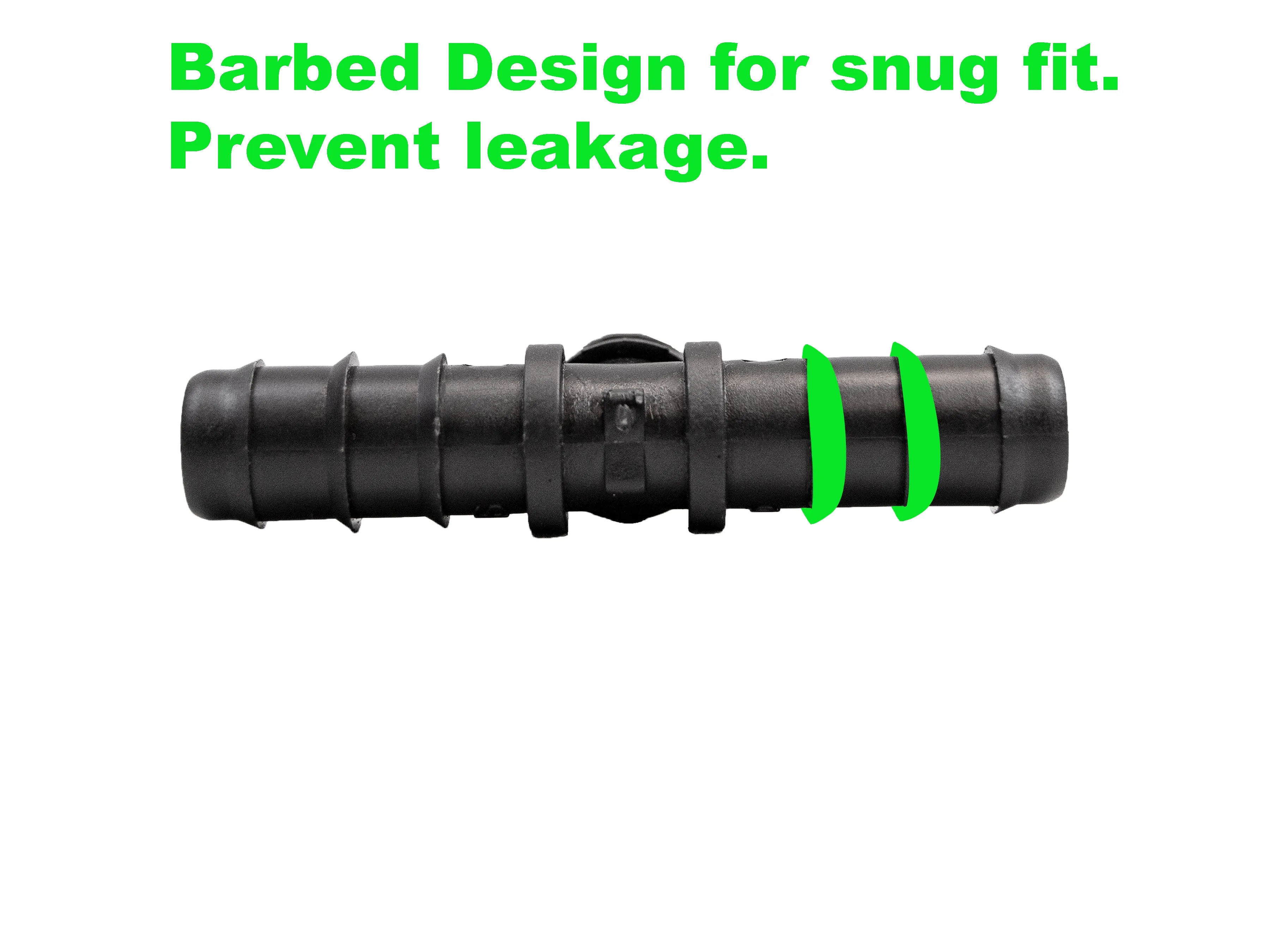 Viagrow 1/2 in. Tee Barbed Connector Irrigation Fitting, Black, 50 Units Per Pack (Case of 6)