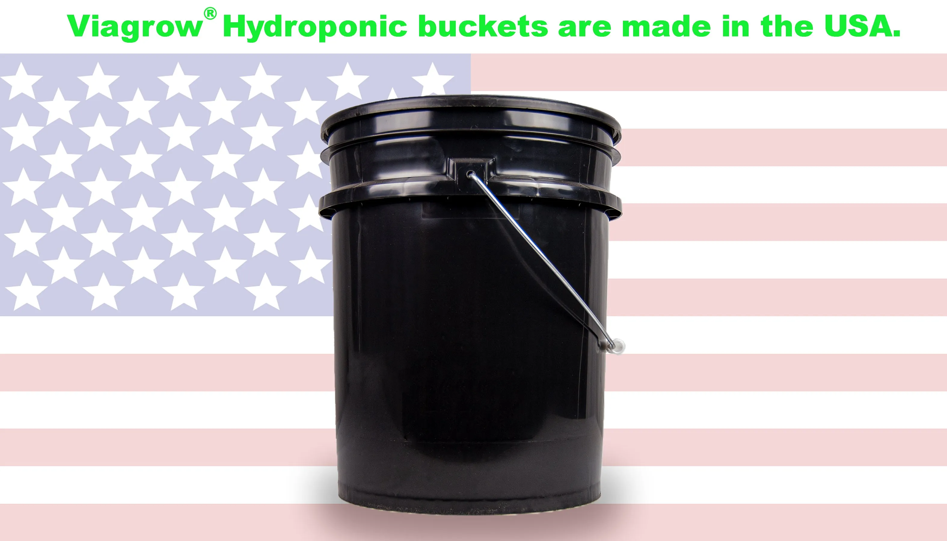 Viagrow Hydroponic Bucket, 4-Site, Black