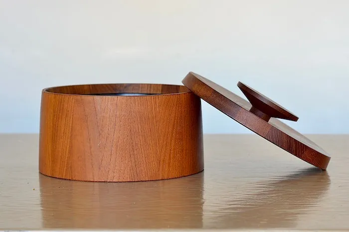 Vintage Dansk Staved Teak Ice Bucket