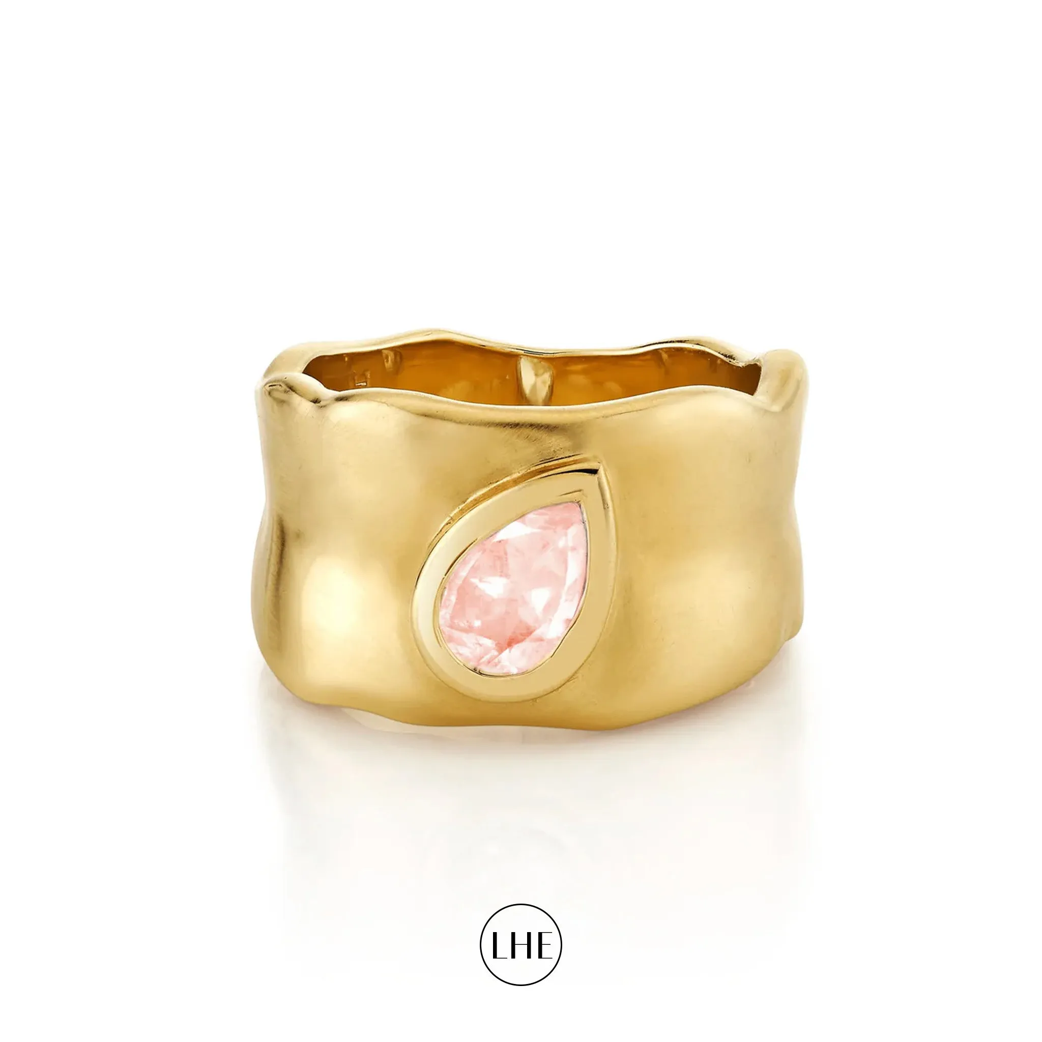 Water Drop Morganite River Cigar Band