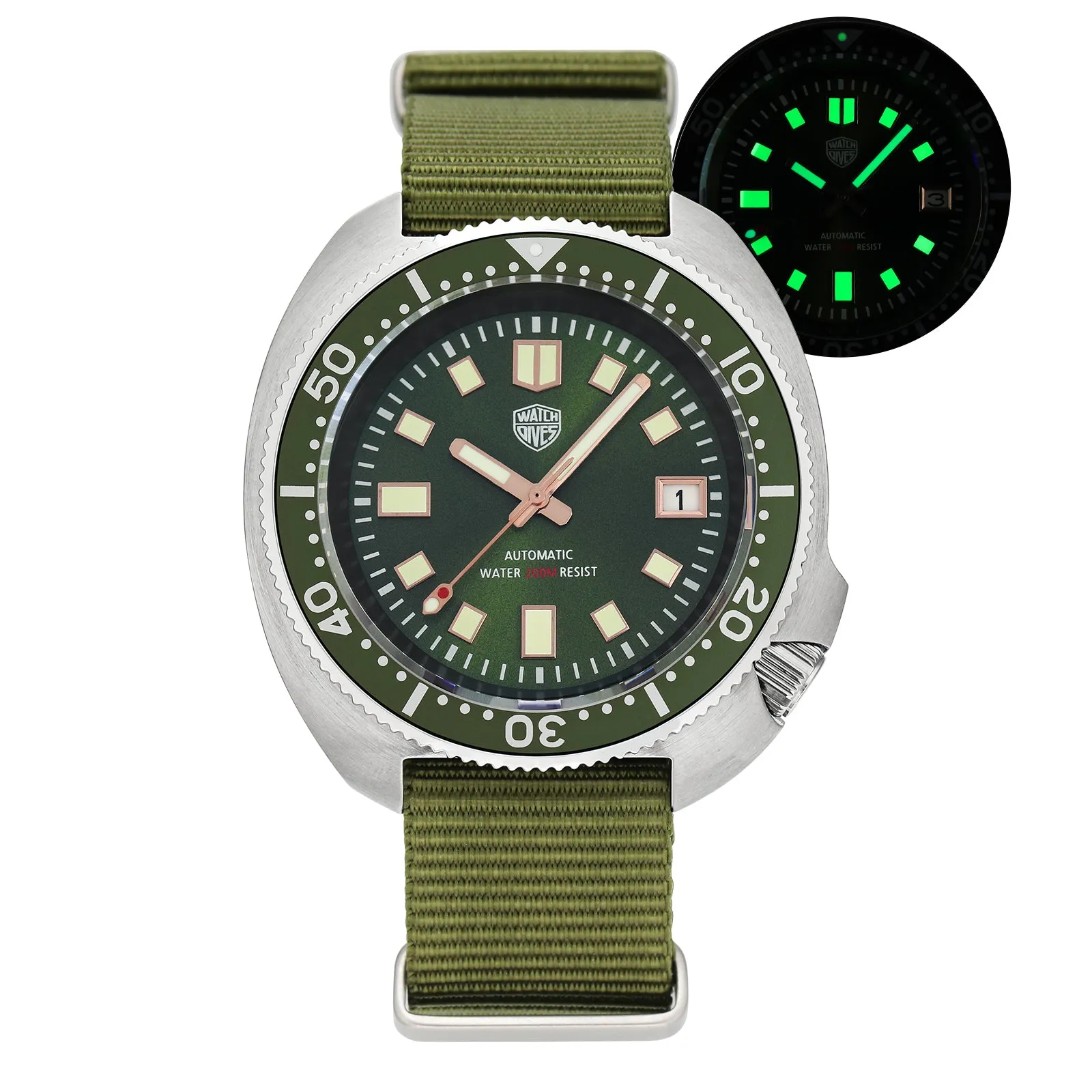 ★Weekly Deals★Watchdives WD6105 Captain Willard 6105 Dive Watch