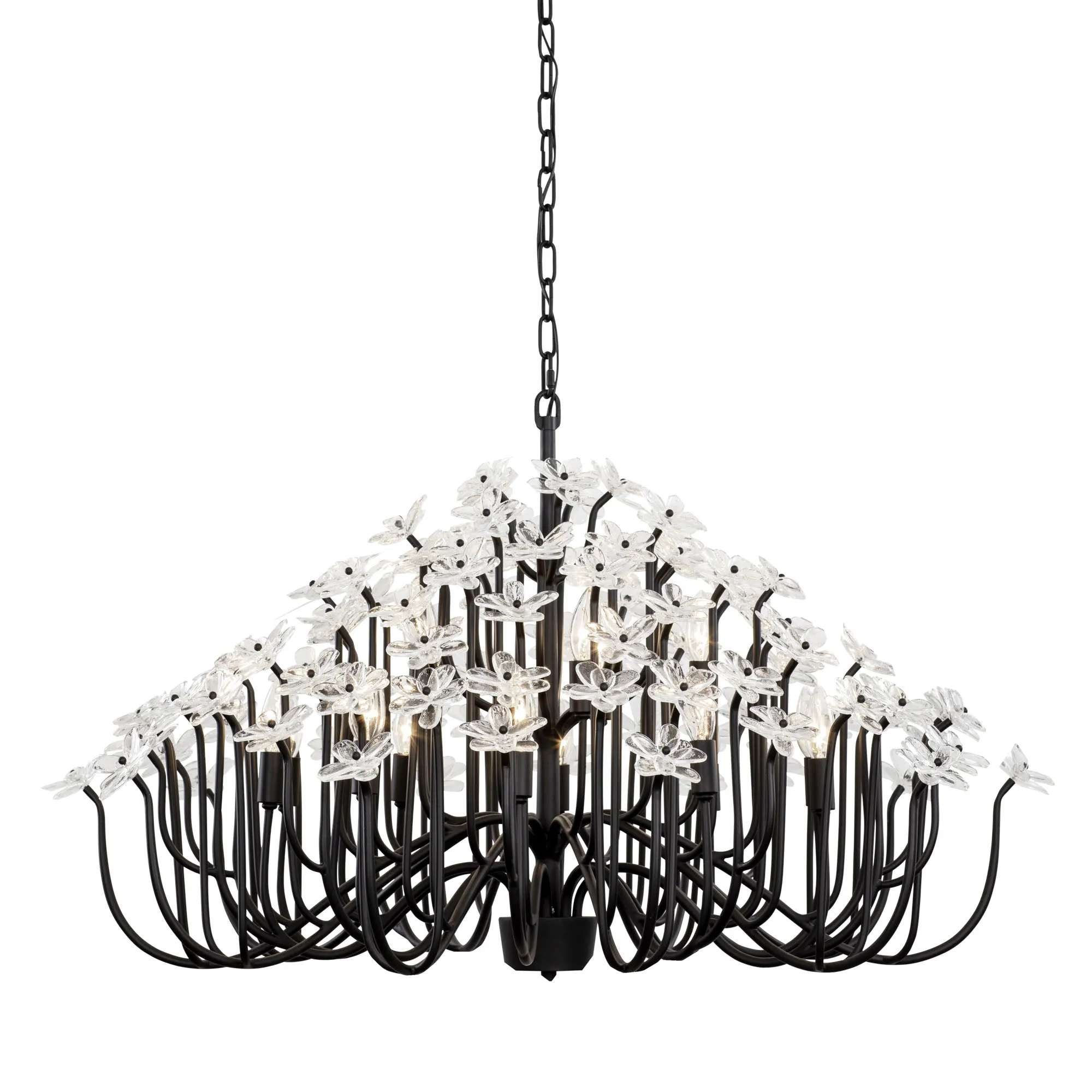 Wildflower 378C15MB 15-Light Chandelier - Matte Black