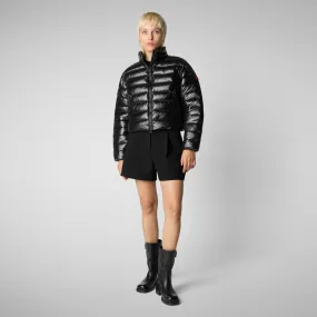 Woman's animal free puffer jacket Myra in black