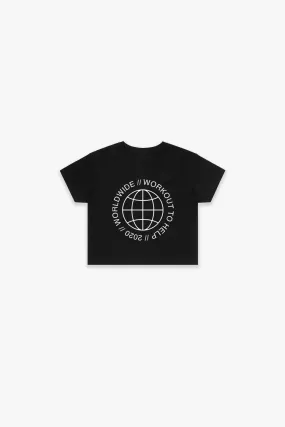 Worldwide Crop Top - Black