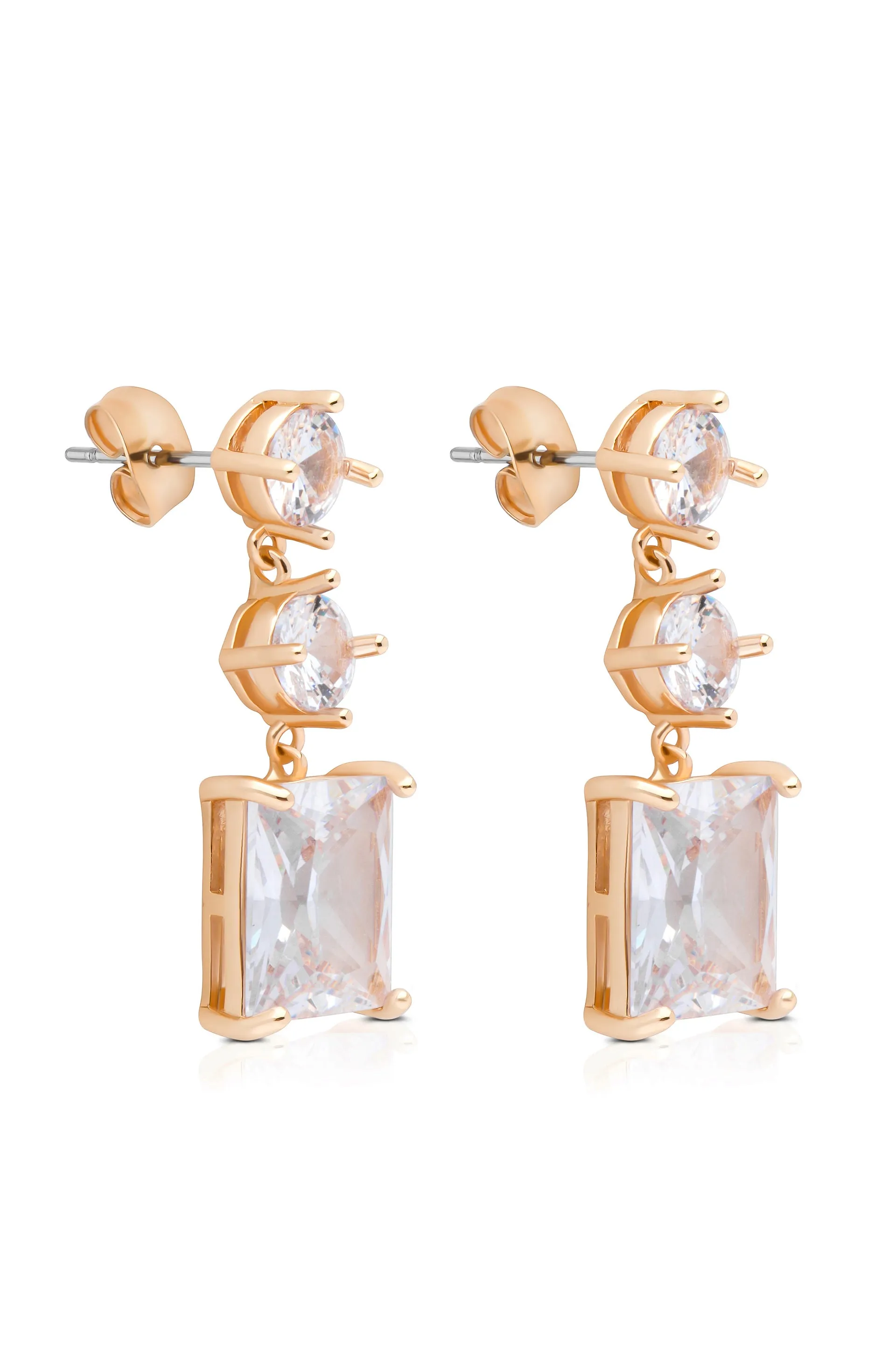 Yours Truly Crystal Dangle Earrings